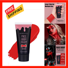 Red Face Body Paint Water Based Face Painting for Art Theater Halloween Party