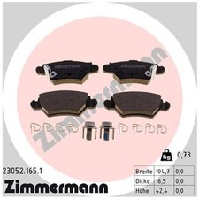 Zimmermann Bremsbelag-Satz Bremsklötze hinten 23052.165.1 23052 23053 | 662283