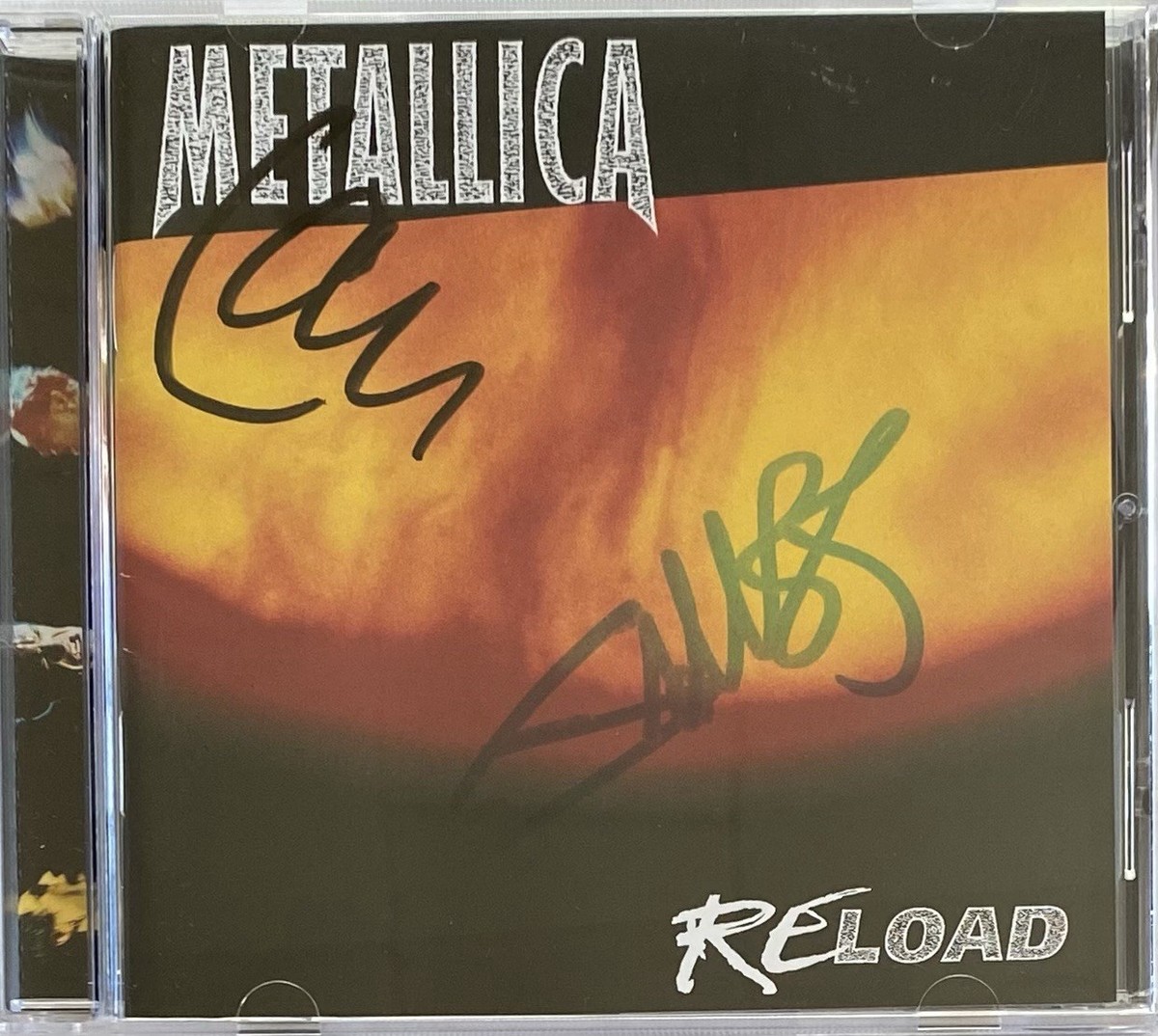 METALLICA AUTOGRAPHED SIGNED RELOAD CD - JAMES HETFIELD LARS