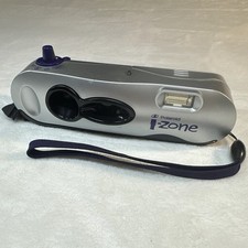 Vintage Polaroid i-zone Instant Camera Works Silver And Purple Clean Y2K