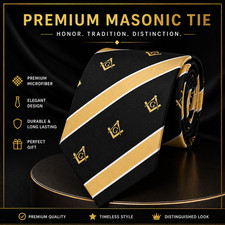 Masonic black necktie