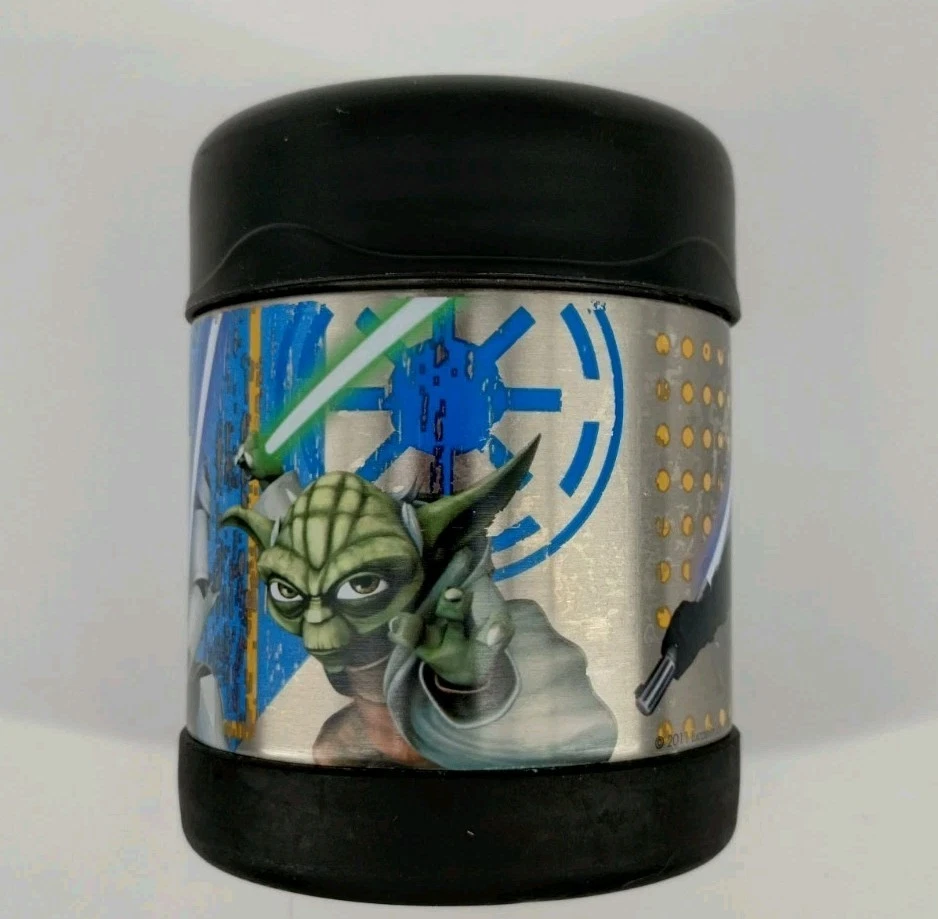Termo de comida Clone Wars tarro aislado de acero inoxidable frío caliente Star Wars Yoda Foto 2 de 4