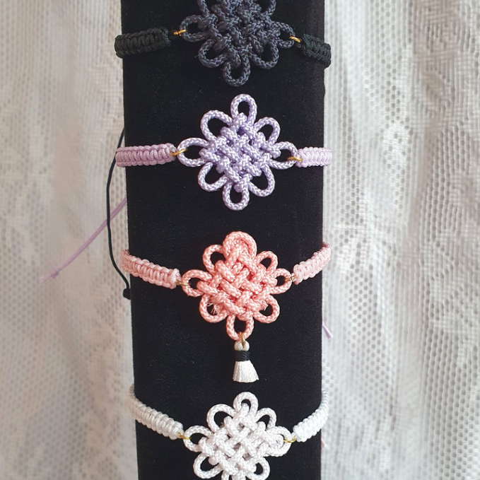 Korean Traditional Chrysanthemum Knot Bracelet Unisex/k-pop Demon - Main Image