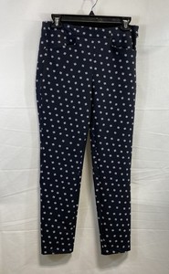 RLX Ralph Lauren Women's Navy Geometric Square Print Slim Pants Size 4