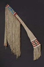 Native American Indian Beaded Rifle Scabbard Sioux Style Suede Leather