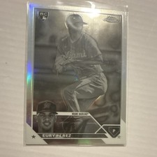 Topps 2023 Chrome Update Eury Perez Miami Marlins Rookie Card #USC100