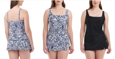 Beyond Control Womens Swim Dress UPF 50 Tummy Control Adjustable Straps(1843195)