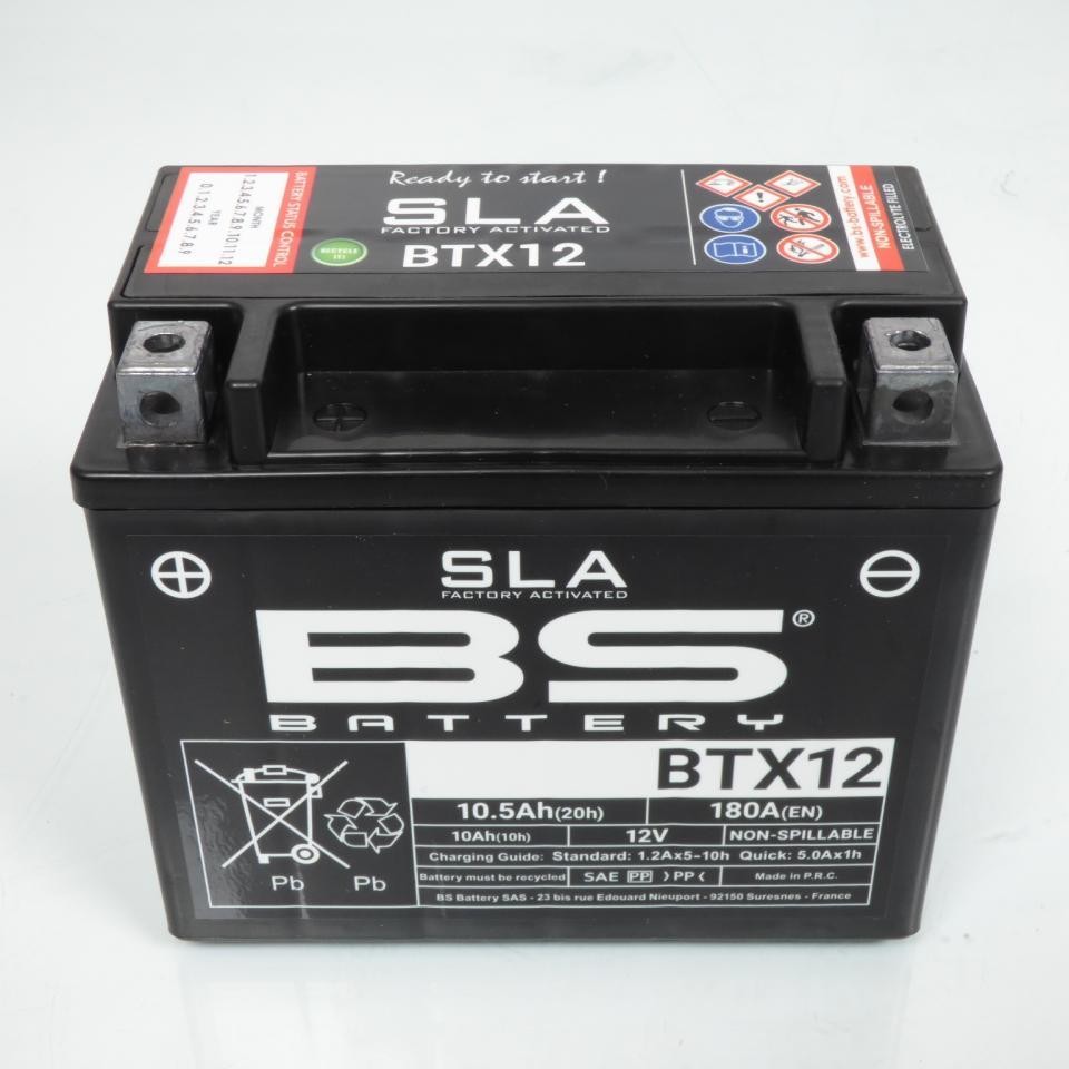 Batterie YTX12-BS 12V 10Ah BS Battery Bombardier 250 DS Quad 2006 SLA - 2