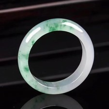 Grade A jadeite Ring Natural light green icy jadeite ring emerald Fine Jewelry