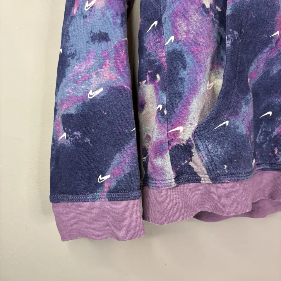 Nike Niños Talla Grande Ropa Deportiva Club Pullover Sudadera con Capucha Azul Valeriana Cañón Púrpura Foto 3 de 4