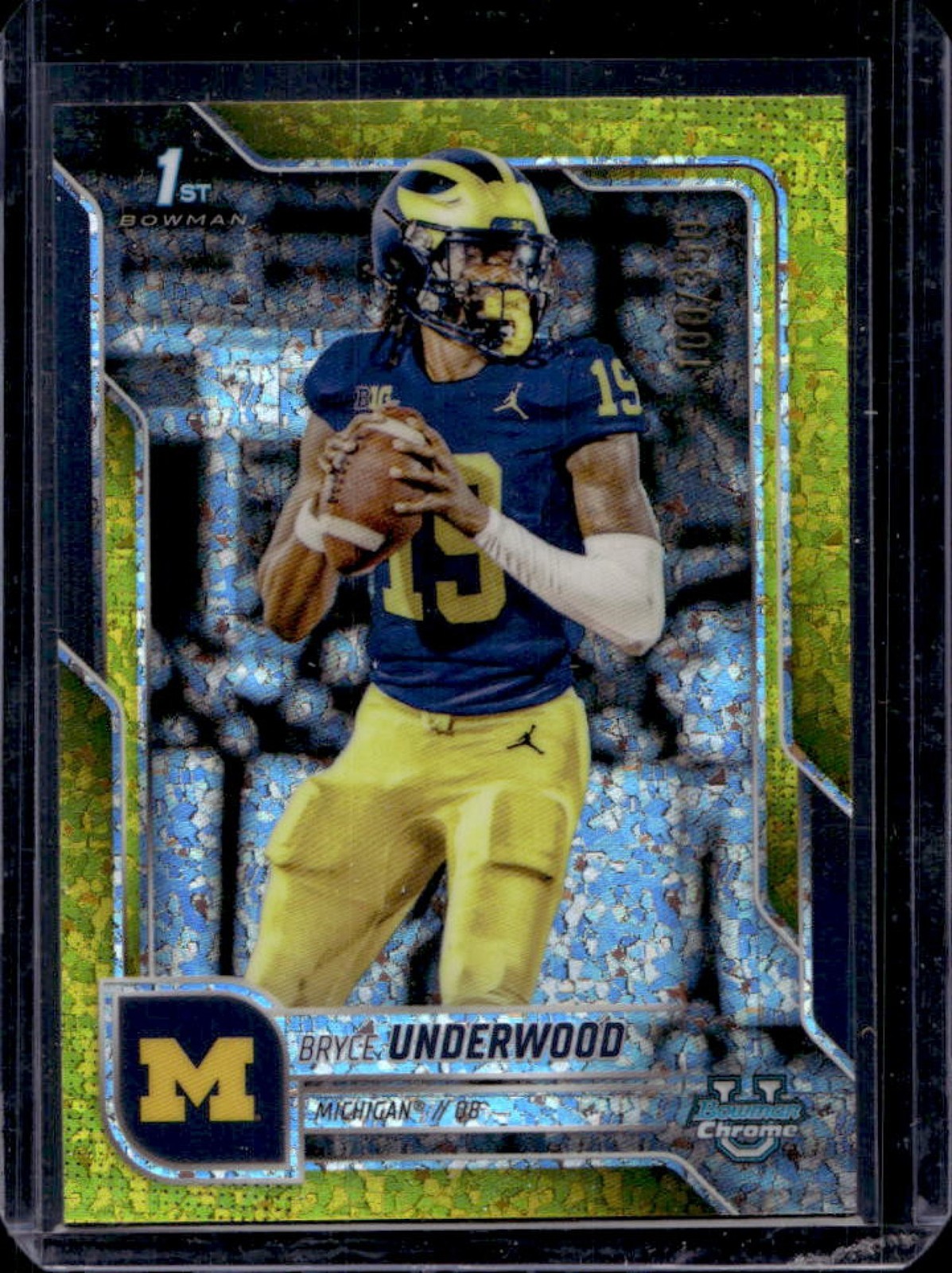2025 Bowman Chrome U Bryce Underwood Yellow Mini-Diamond Refractor 1st #100/350