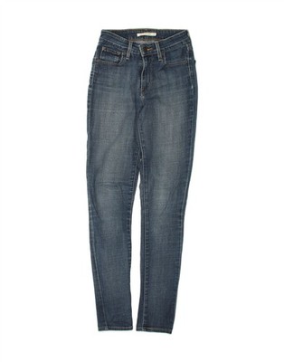 Levi's Damen 721 High Rise Skinny Jeans W25 L29 Blau Baumwolle HD11