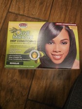 African Pride Olive Miracle DEEP Conditioning Anti Breakage No Lye Relaxer -Reg