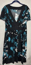 Women’s Plus Size 3x Dress Floral Flutter Sleeve Speechless Brand Lined Tie