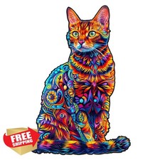 Jigfoxy Cat Wooden Jigsaw Puzzle Adults 130pcs M