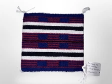 Mini Native American Navajo Woven Wool Rug Janice Bia From Heard Museum