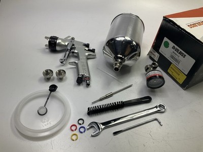 DeVilbiss 905012 GPG Gravity Feed Spray Gun With Cup, 1.3, 1.5, 1.8 Mm Nozzle