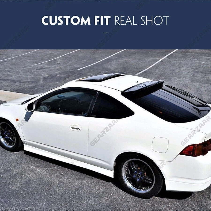 For 2002-2006 Acura RSX DC5 Rear Window Roof Visor Sun Spoiler Wing+Window visor - Image 2 of 4