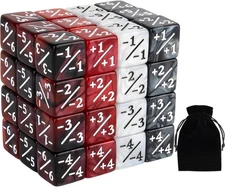 Magic Counter Dice Plus 1 MTG Counters 48 Pcs 16mm Red Set for Game