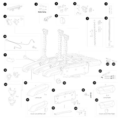 Thule Epos bike towbar cycle carrier Spare Parts Multi-Listing