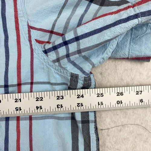 Carhartt Loose Fit Short Sleeve Shirt Men's XL Blue Plaid Button Down Collared - Picture 4 of 8