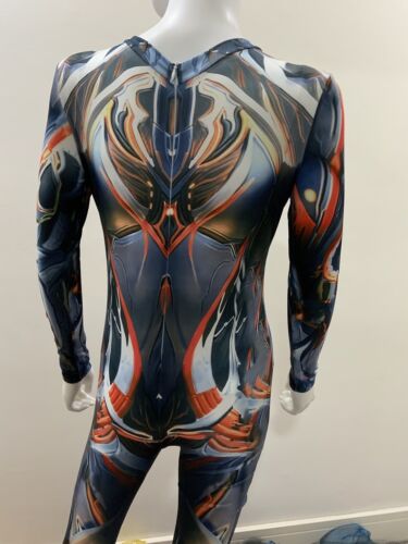 Orange Sexy Jumpsuit Superhero Adult Bodysuit Zentai Unisex Gladiator Warrior - Picture 2 of 4