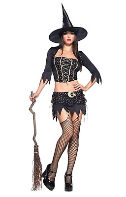 メイ Leg Avenue Mystical Witch Costume 83428 Black/Gold Large | eBay