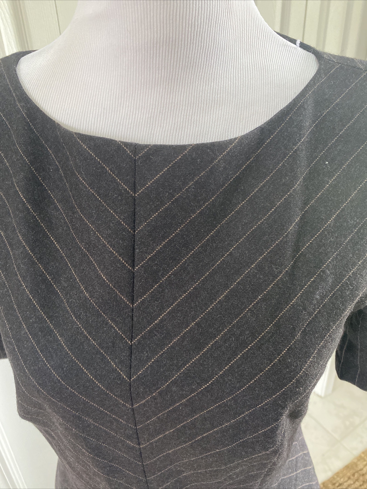 PENDLETON Virgin Wool Charcoal Gray Pin Striped  … - image 2