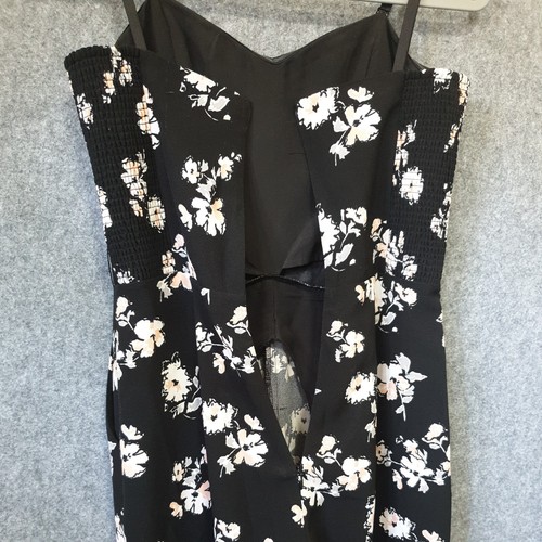 Sportsgirl Womens Playsuit Romper Size 10 Pants one piece Black Floral Straps - Picture 9 of 16