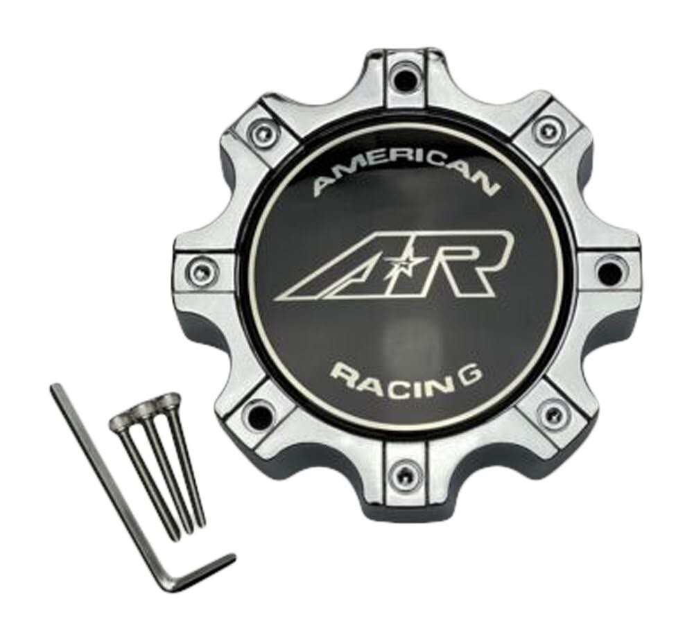 American Racing Chrome 8 Lug Wheel Center Cap W/Screws M564AR CAP