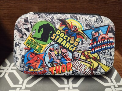 Marvel Captain America Thor Spider Man Hulk Storage Pencil Case Cosmetic Box Bag