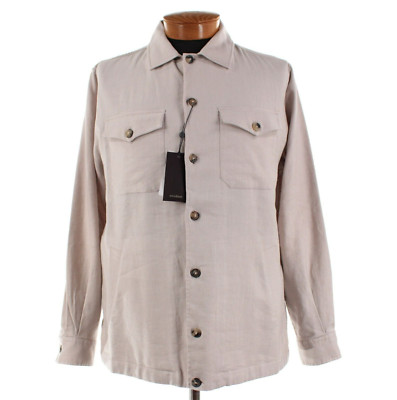 Windsor NWT Linen Blend Overshirt / Shirt Jacket Size L Oslo In Beige