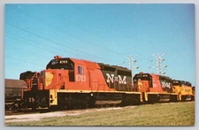 1972 Postcard National Railways Of Mexico Electro-Motive McCook IL Trains