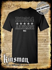 DD214 Alumni Stars USA Flag Military T-Shirt Army Marines Navy Air Force Veteran