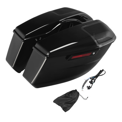 Vivid Black Hard Saddlebags Fit For Harley CVO Street Road Glide 2023-2025 2024