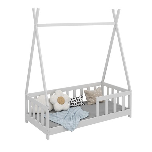 Kinderbett Tipibett Einzelbett Bett Susanna weiß 140 x 70 cm modern Vicco - Bild 7 von 7