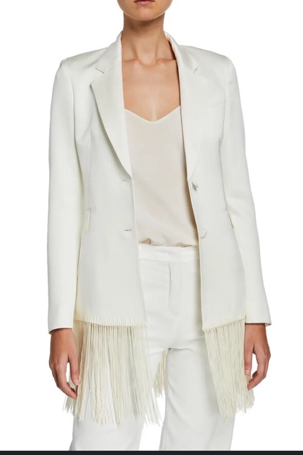GABRIELA HEARST 3238079SC001BLK 関税送料込 Gabriela Hearst Fringe Hem Blazer Sz 6 US 42 IT $1895 | eBay