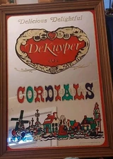 Bar Sign Dekuper Cordials vintage Ohio liquor advertisement De Kuper Mirror 