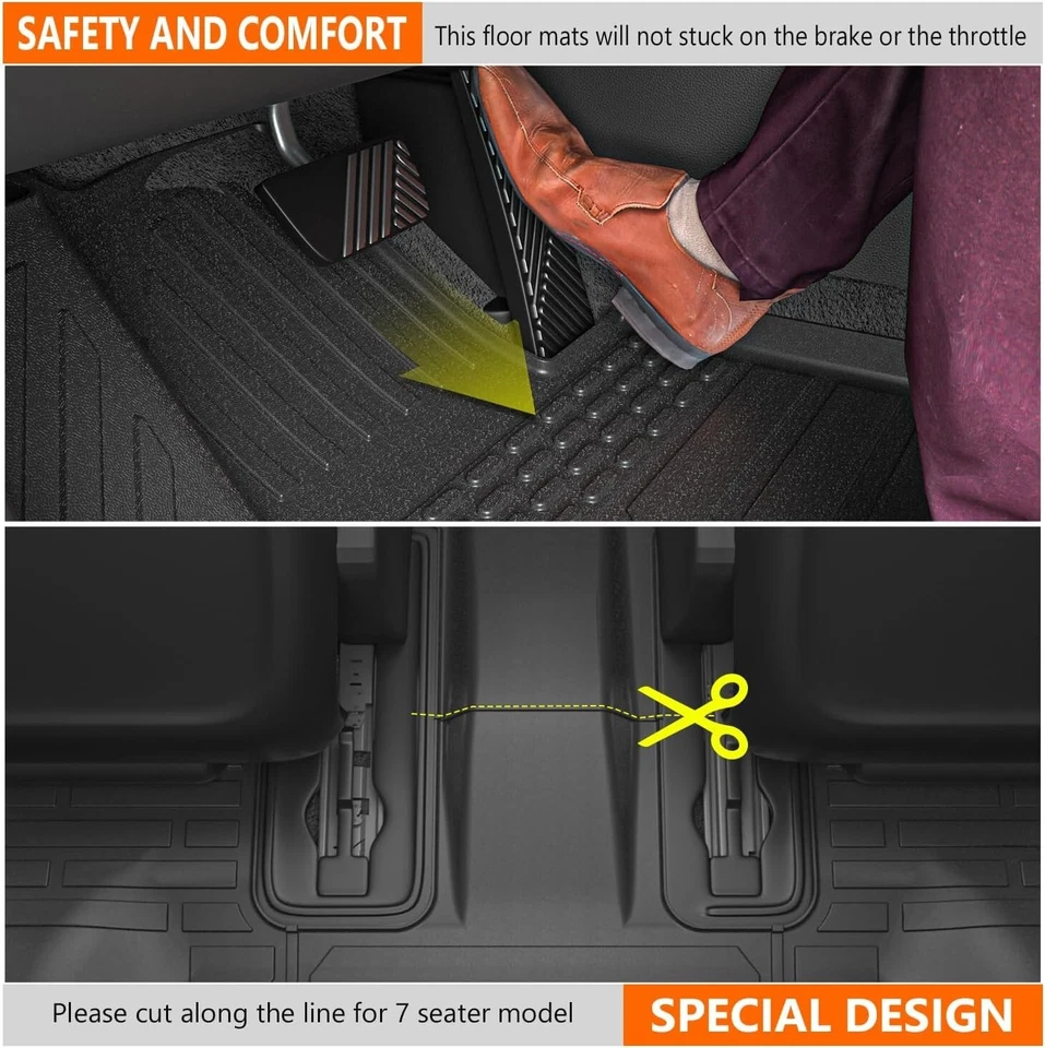 For 2024 2025 Hyundai Santa Fe Cargo Mat Trunk Liner with Backrest Mat Floor Mat Foto 3 de 4