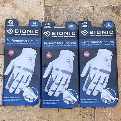    BIONIC PerformanceGrip PRO Left Hand White Golf Glove M or ML or L  
