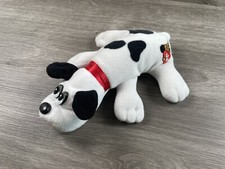 Vintage Pound Puppy 8" White with black Spots Plush Toy