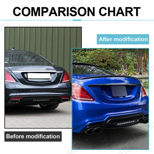 Fits 14-20 Mercedes Benz W222 S Class Sedan Rear Trunk Spoiler Wing Glossy Black - Picture 4 of 24