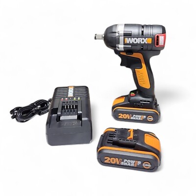 Worx WX279 Brushless Akku-Schlagschrauber 20V 2x 2.0Ah 300Nm 1/2 Zoll Vierkant