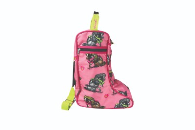 NEW HY THELWELL HUGS JODPHUR BOOT BAG CARRY PINK GREEN HORSE PONY