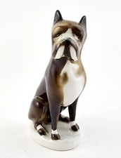 Vintage Zsolnay Boxer Dog Figurine