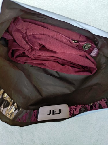 Lands End SLim Leg Damen Fit 1 Größe 2 Burgunderrot Jeans Mid Rise Dark - Bild 11 von 11