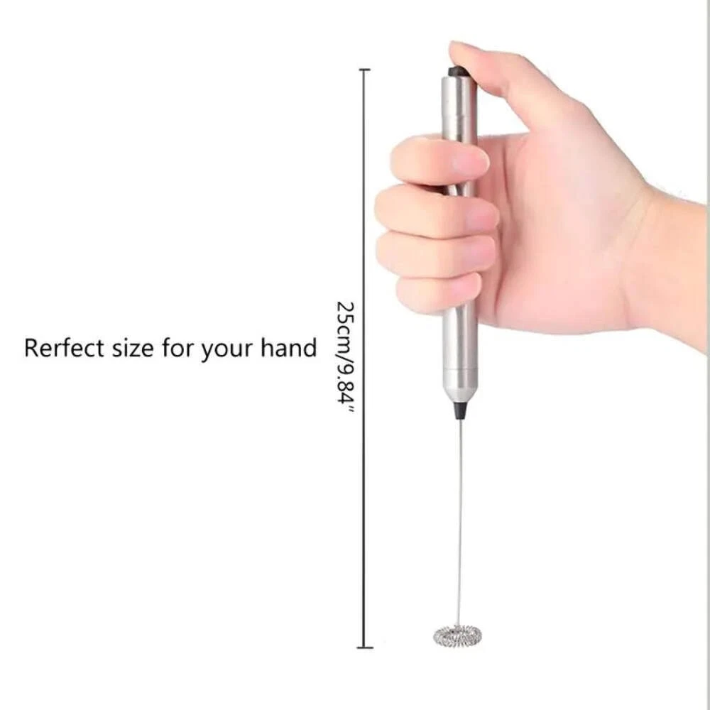 Milk Frother Wand & Matcha Mixer, Mini Electric Whisk for Coffee - Frother for C
