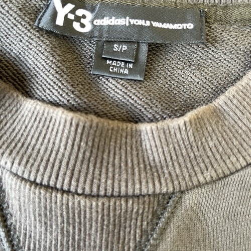 Y3 Adidas Men’s Cotton Crew Neck Jumper Sweatshirt Washed Brown Size S - Picture 11 of 12
