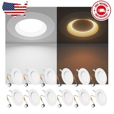 5/6 Inch 5CCT LED Can Lights with Night Light 12 Pack, Retrofit Led Recessed Lig