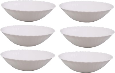 6er Set Müslischalen weiß Opalware Pasta Früchte Salat Suppe Servierschalen 24 cm